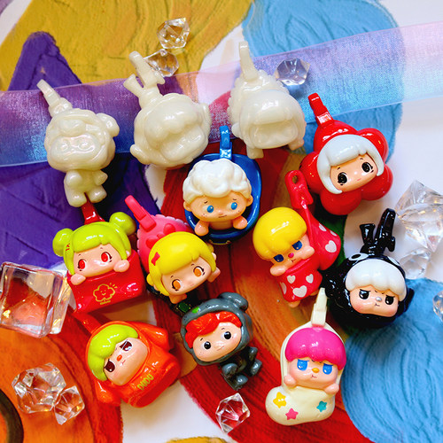 晾仔晾女萌粒盲盒原创钥匙扣