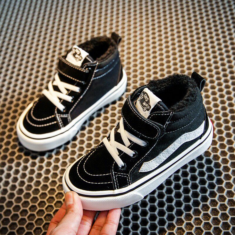 儿童帆布鞋2025秋冬季新款女童鞋子加绒二棉鞋男童板鞋高帮小童潮,童鞋/婴儿鞋/亲子鞋,帆布鞋,淘宝优惠券,粉丝福利购,淘宝优惠卷