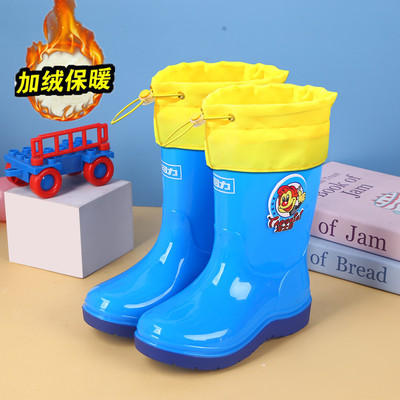 上海回力儿童雨鞋高筒小学生防滑胶鞋男童加厚保暖雨靴男女孩水鞋