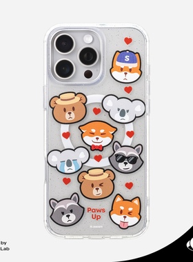 Jascent原创设计爪子朋友闪粉效果可爱插画卡通磁吸Magsafe手机壳适用于苹果iPhone16ProMax15Pro