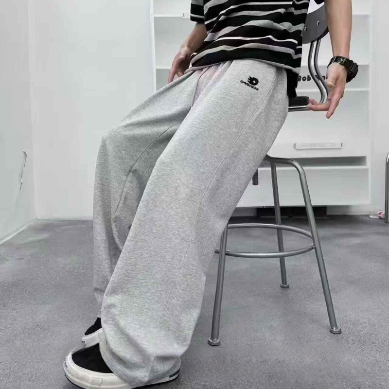 2026小莫燕子春夏男大童针织抽绳运动裤初高中生宽松休闲直筒裤潮