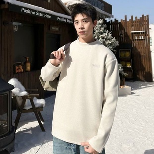 乔迪丹娜冬款2025男大童加绒打底衫厚青少年学生半高领保暖德绒衫