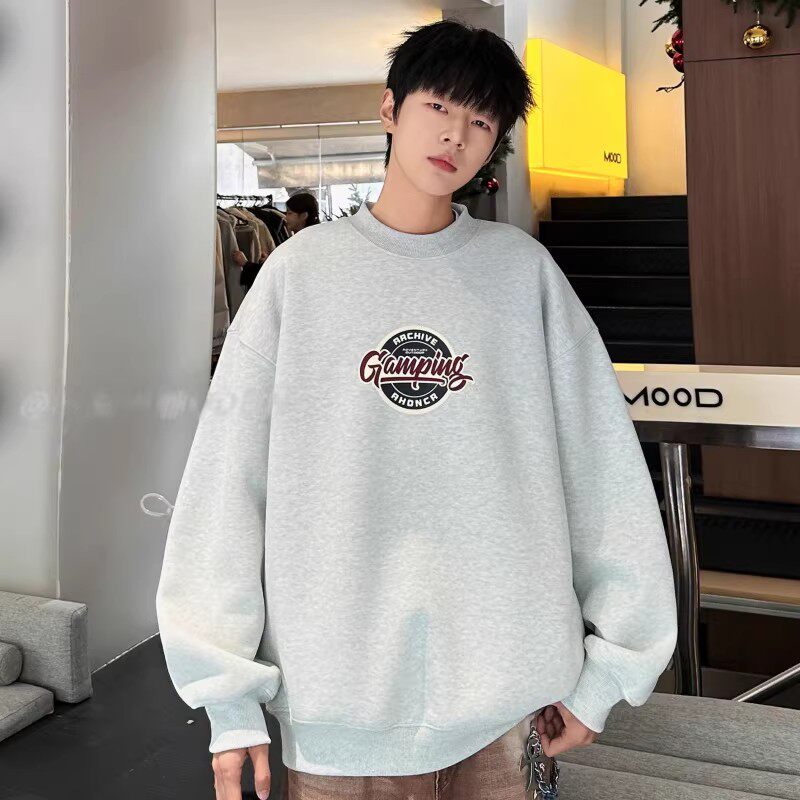 2025冬装新款乔迪丹娜男大童青少年一体绒休闲学生印花加绒卫衣潮