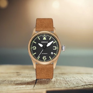 锡青铜飞行员搪瓷自动机械表男快摆 同价优选 精致硬汉