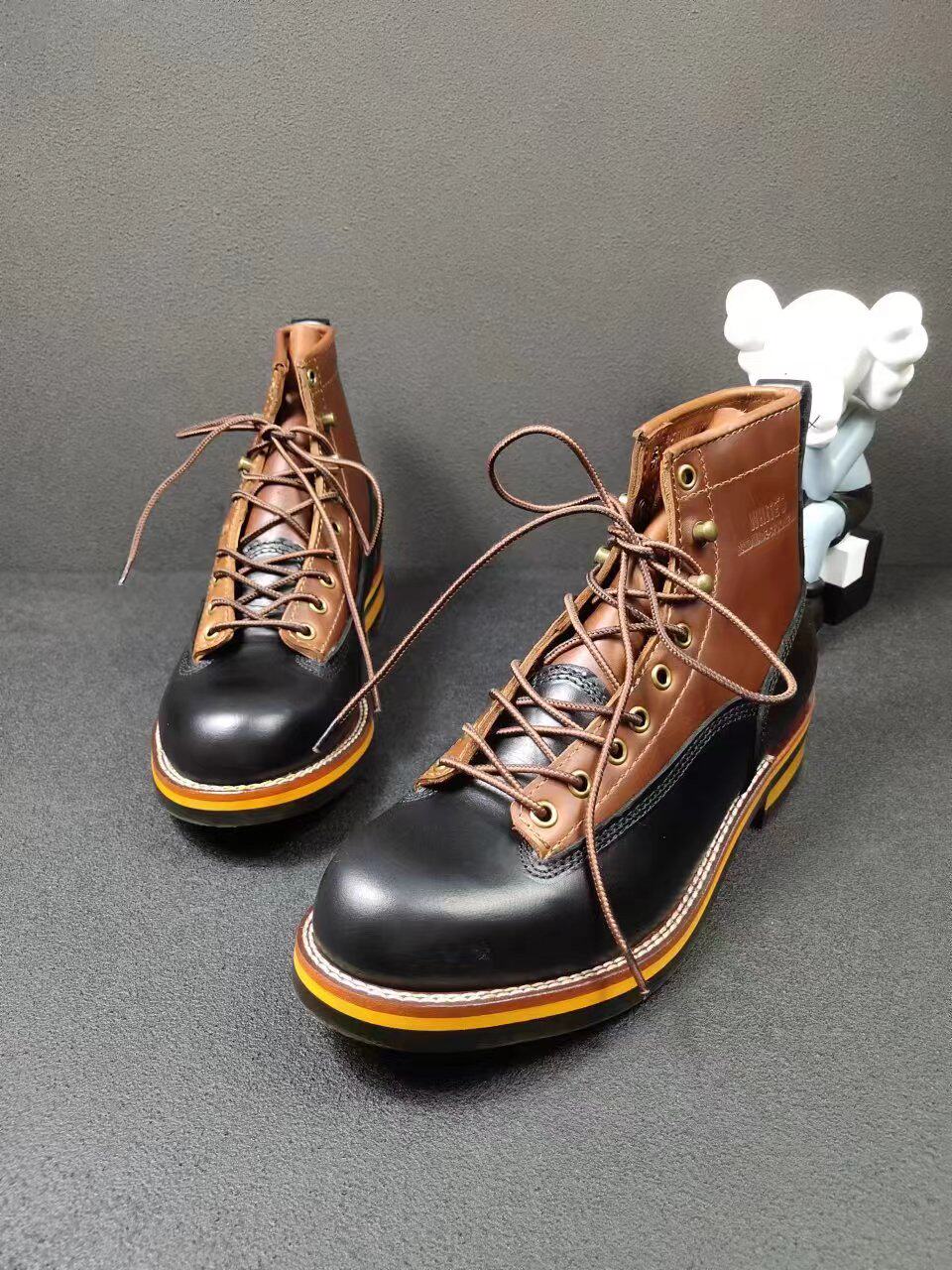 百年英伦阿美咔叽复古短脸靴工装靴高帮马丁靴机车靴登山靴男靴