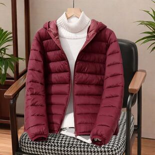 保暖内胆轻便洋气外套棉服百搭时尚 新款 轻薄羽绒棉棉服女连帽短款