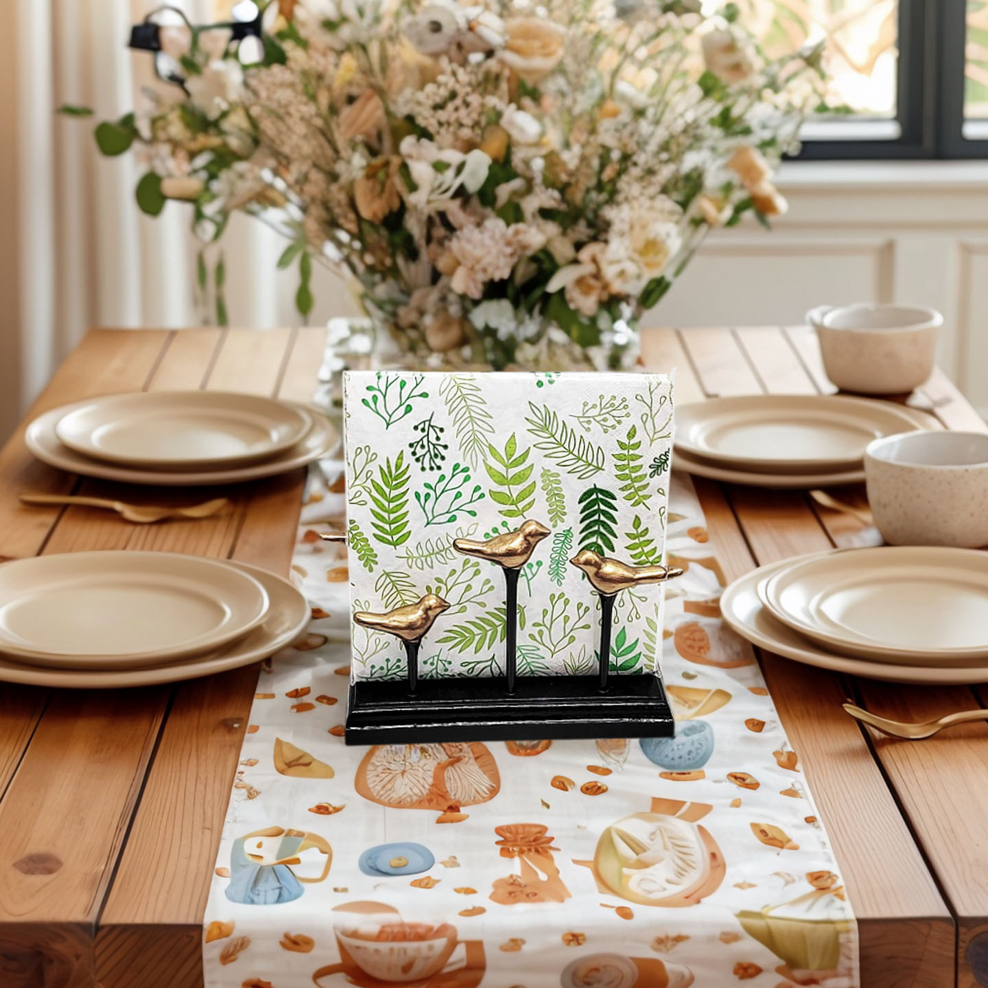 金文家居餐巾纸架托创意复古摆件