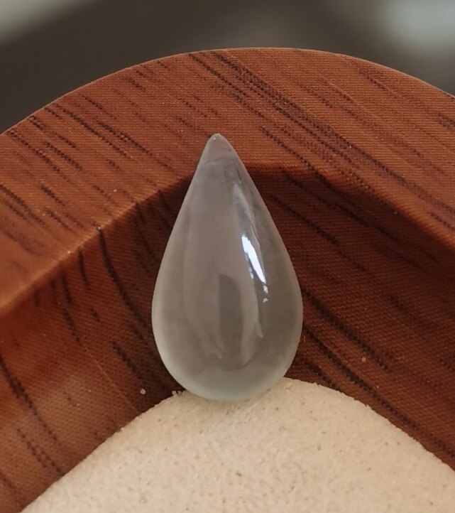 天然缅甸翡翠高冰种起荧光起胶小水滴镶嵌吊坠，140#
