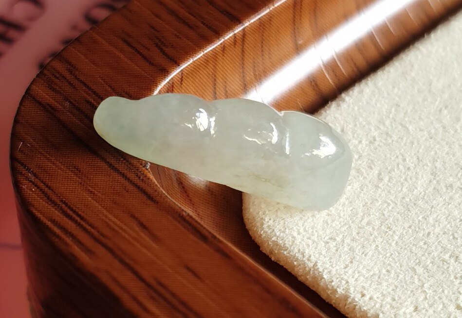 天然A货翡翠吊坠四季豆项坠 女款儿童小孩玉坠饰品福豆子玉佩38#