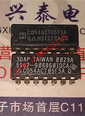 CD54ACT05F3A  54ACT05DMQB  74ACT05  进口双列14直插脚CDIP陶瓷