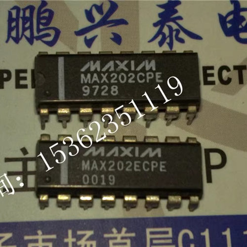 MAX202CPE MAX202ECPE 进口5V的RS-232接口与0.1uF外部电容收发器