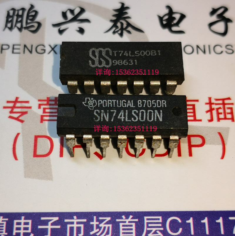 74LS00  SN74LS00N  HD74LS00P  进口双列14直插脚PDIP塑料IC集成