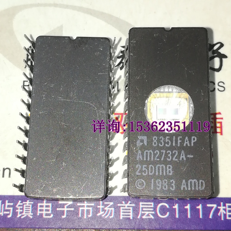AM2732A-25DMB  AM2732A  玻璃圆镜面 进口双列24直插脚陶瓷封装