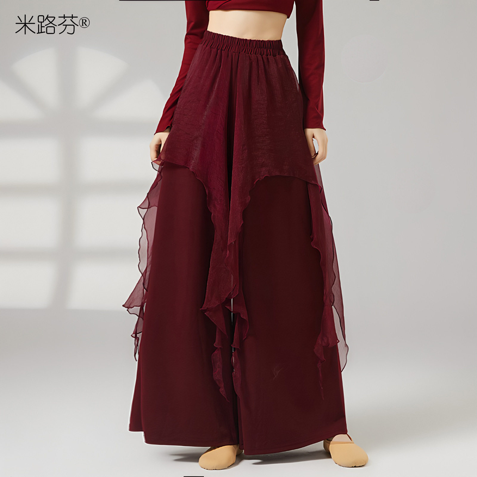 百搭广场舞古典舞飘逸阔腿裤休闲现代舞练功服舞蹈裤女宽松裤子