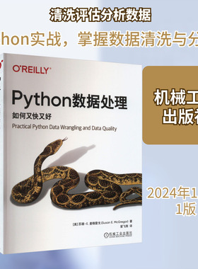 正版现货 Python数据处理 如何又快又好 机械工业出版社 (美)苏珊·E.麦格雷戈 著 爱飞翔 译 软件工程