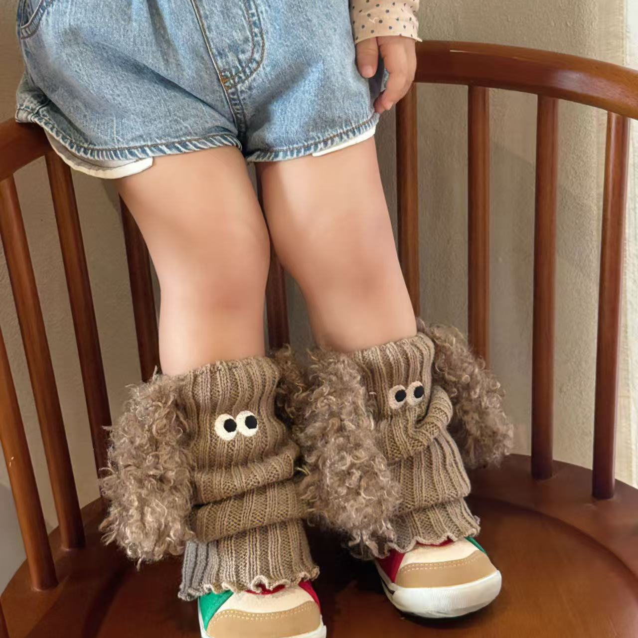 伊卡兔儿童袜子秋款新款大耳朵小狗儿童袜套均码25169