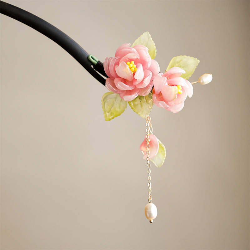 檀木发簪新中式日常通勤盘发头饰