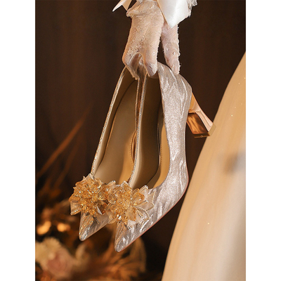 法式绝美蝴蝶结高跟鞋