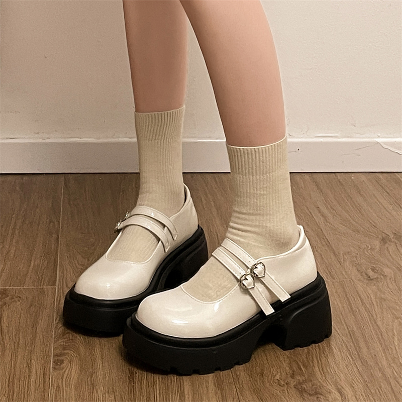 小个子厚底松糕玛丽珍鞋