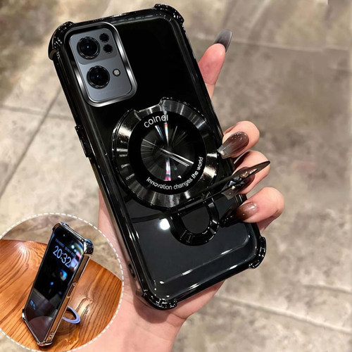四角防摔支架适用oppoReno7pro手机壳PFDM00软reno7pro保护套男女