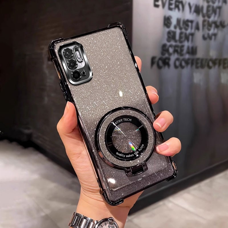 四角防摔带磁吸支架适用于适用红米Note10手机壳M2103K19C软nate10潮男个性女新款全包5g外壳透明电镀保护套