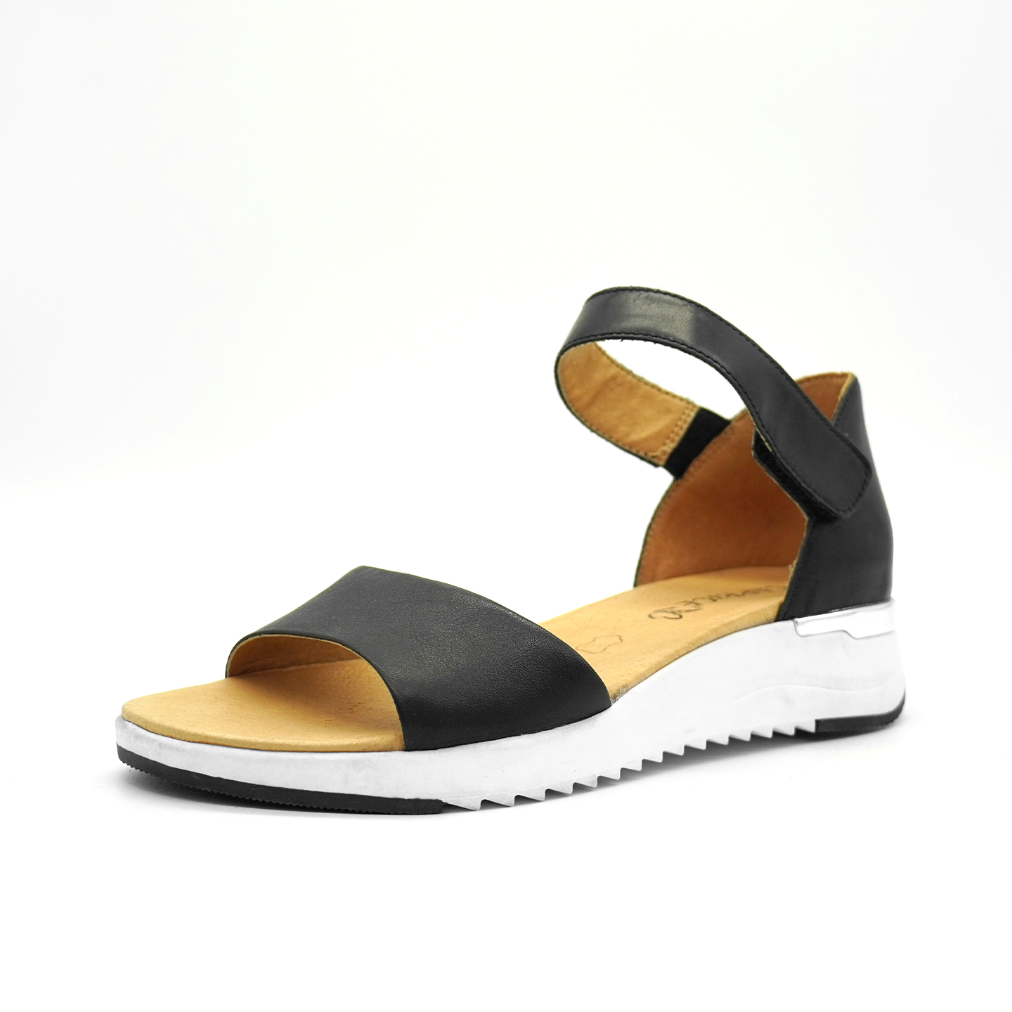 CAPRICE牛皮休闲舒适坡跟凉鞋