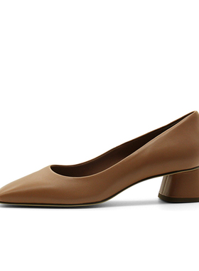 奥地利Hogl友高女鞋春夏羊皮浅口尖头异形跟轻奢时尚单鞋3-104000