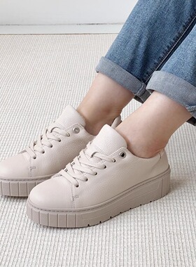 德国Gabor嘉宝嘉步女鞋2025秋冬新品牛皮系带厚底休闲鞋76.410