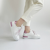 春夏百搭牛皮拼色休闲小白鞋 40码 德国Gabor嘉宝嘉步女鞋 46.395