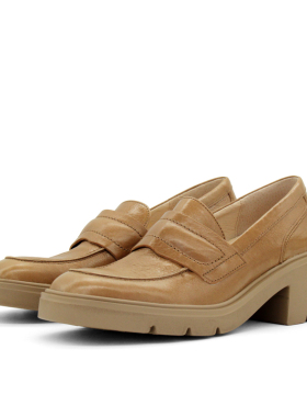 德国全进口Gabor嘉步嘉宝女鞋春夏英伦休闲牛皮厚底乐福鞋95270