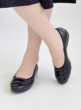 德国Gabor嘉步嘉宝女鞋2026春夏新品羊皮轻便软底低跟单鞋84.166