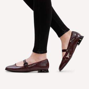 22100 牛皮玛丽珍低跟方头单鞋 德国CAPRICE凯蝴蝶女鞋 2025秋冬新品