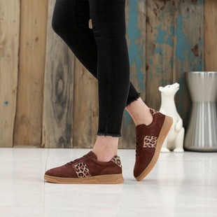 23603 牛皮拼接豹纹厚底休闲鞋 德国CAPRICE凯蝴蝶女鞋 2025秋冬新品