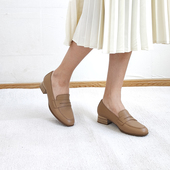 37.5 35.280 春夏牛皮中跟便士乐福鞋 38.5码 德国Gabor嘉宝嘉步女鞋