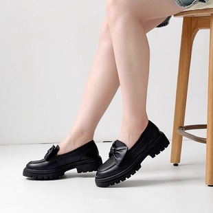 单鞋 休闲超轻厚底乐福鞋 24751 秋冬牛皮皮鞋 德国CAPRICE凯蝴蝶女鞋