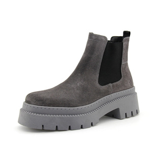 牛皮薄绒厚底切尔西短靴25430 时尚 德国CAPRICE凯蝴蝶女鞋 秋冬新品