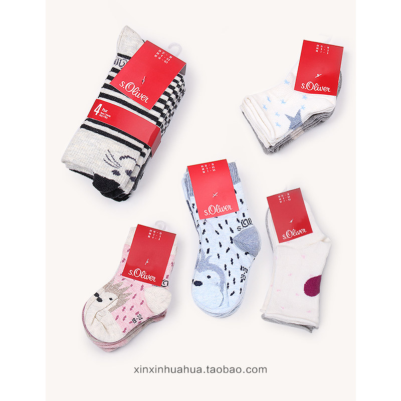 德国s.oliver原装正品宝宝袜婴儿短袜儿童棉袜男女童中筒袜 4双装在类目 童装/婴儿装/亲子装, 儿童袜子(0-16岁)中 - 来自Buy2taobao.com提供专业的淘宝代购服务