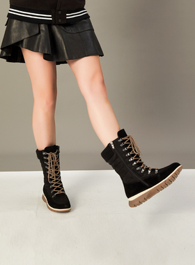 36码德国CAPRICE凯蝴蝶女鞋秋冬舒适厚绒防水雪地靴中筒靴26219