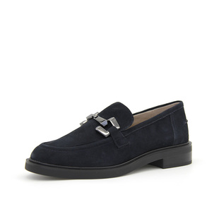 乐福鞋 德国CAPRICE凯蝴蝶女鞋 牛皮扣饰低跟皮鞋 时尚 24200 秋冬新品