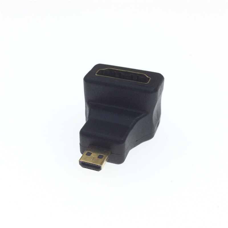 MicroHDMI公转HDMI母转接头90度弯头直角D型转A型高清头平板相机