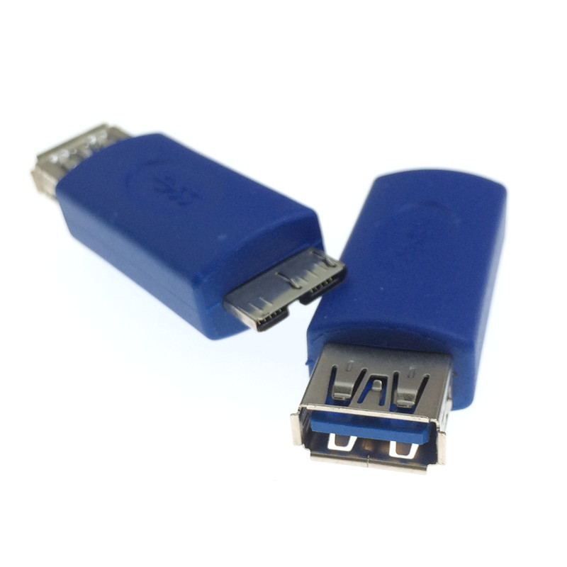 高速USB3.0转MicroB移动硬盘连接USB母电脑转换头Micro B西部希捷