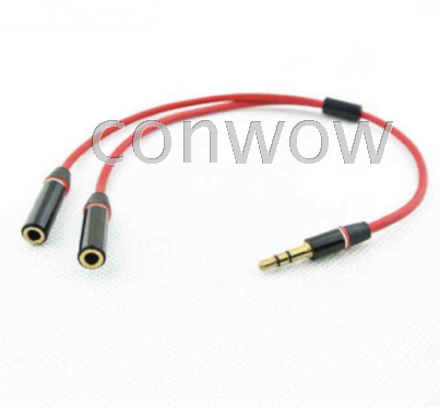 3.5MM情侣线 一分二手机情吕线 公对母延长线 F/M转换音频线