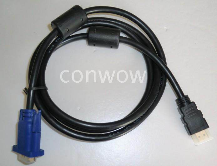 显卡hdmi15vga转换线带磁抗干扰