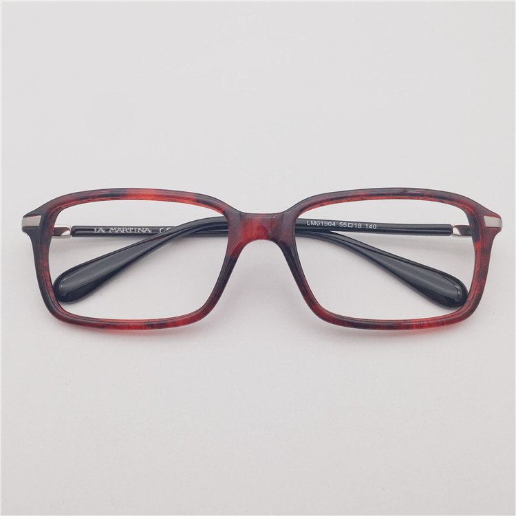 外贸原单法国订单红玳瑁色全框方框弹簧镜腿文艺商务个性眼镜架女