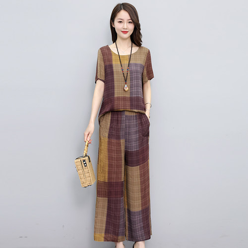 【居家休闲】妈妈新款大码两件套