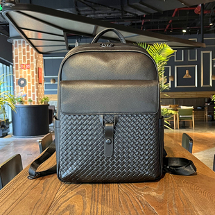 2025新款真皮牛皮男商务大容量时尚潮流简约旅行袋双肩背包电脑包