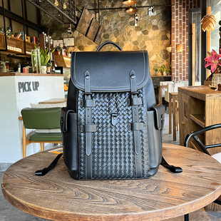 真皮牛皮大容量电脑背包男士日常商务通勤潮牌高级感双肩包行李包