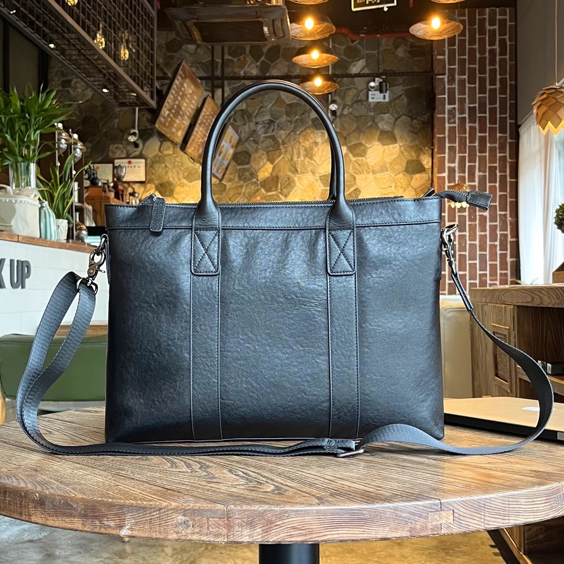 植鞣头层牛皮公文包电脑包手提包