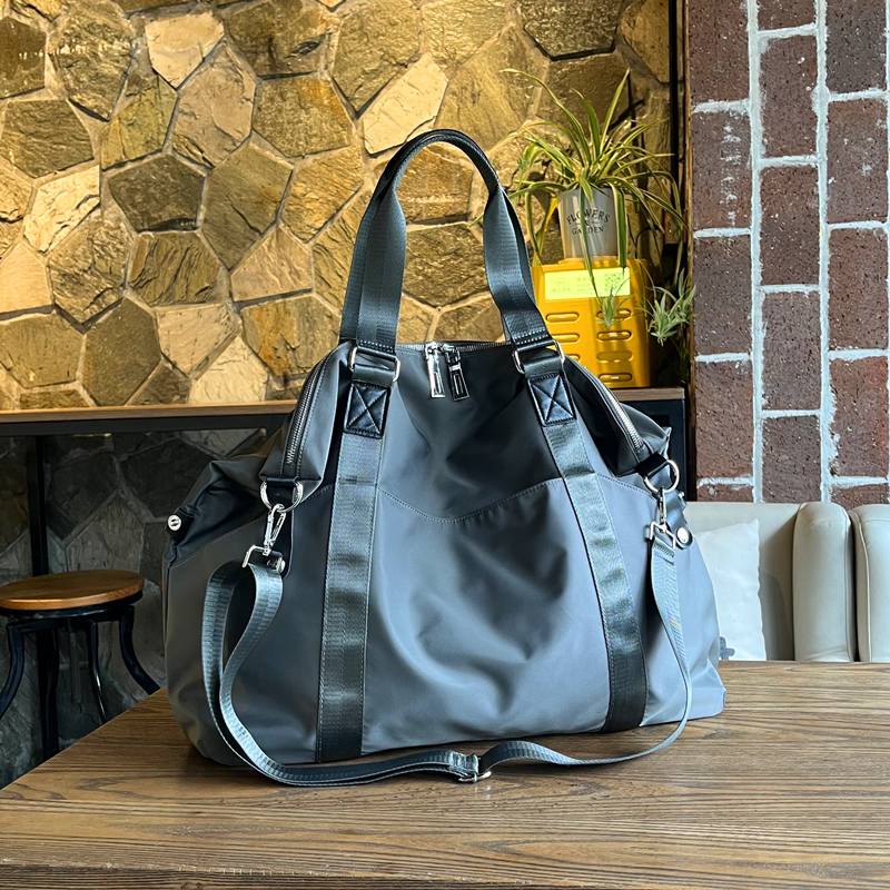 登机收纳牛津布配真皮轻便旅行包