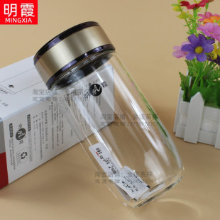 明霞3418单层鹅蛋大肚玻璃水杯商务礼品广告杯订定制开业赠品杯